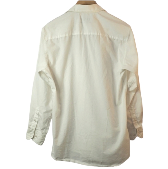 Alfani Fitted Stretch Fabric White Button Down Business Shirt, 15 1/2 32-33 - Picture 4 of 15